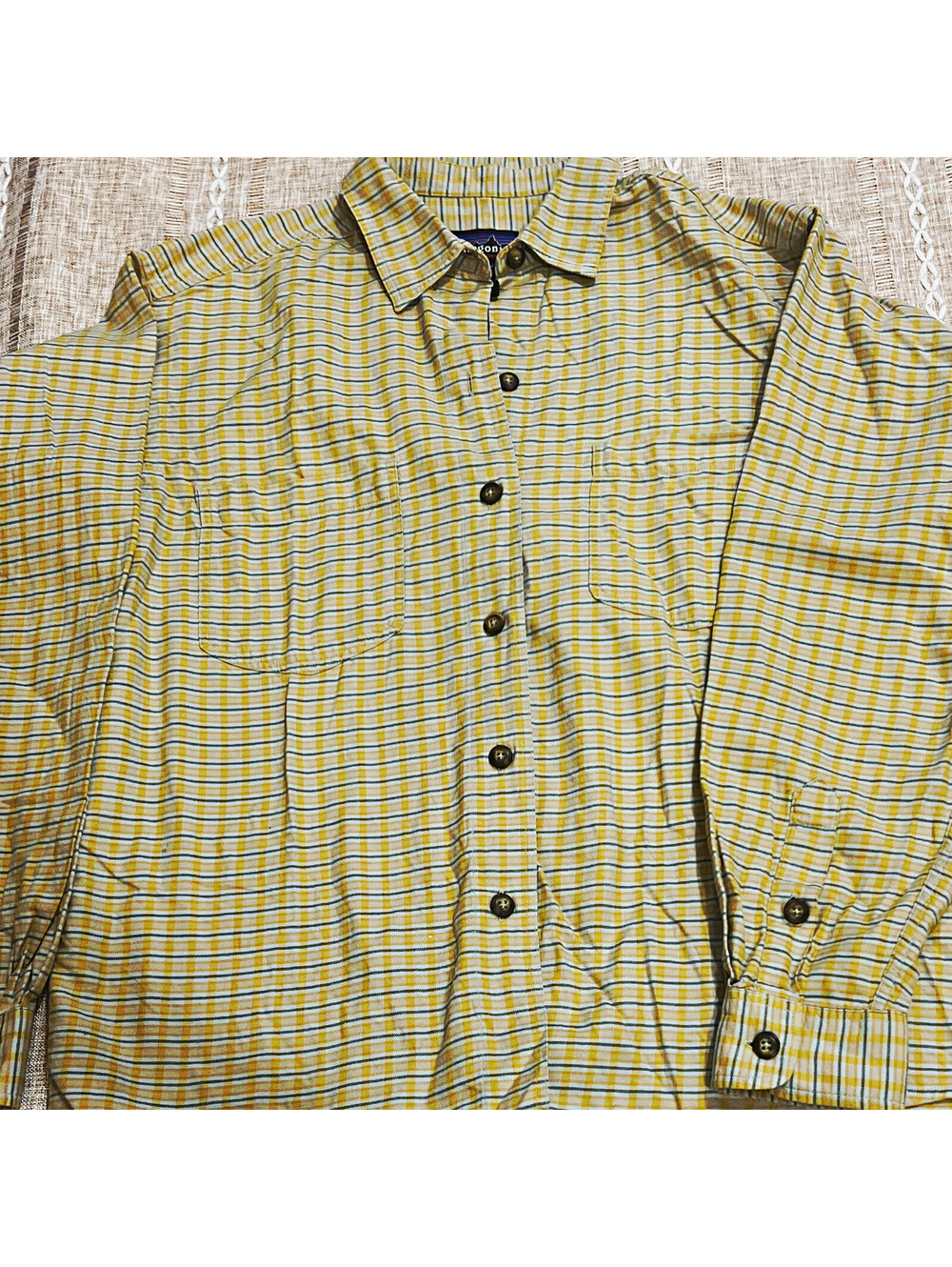 Patagonia Women’s S Plaid Long Sleeve Button-Up Shirt Organic Cotton